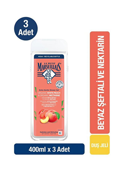 Le Petit Marseillais Duş Jeli Şeftali ve Nektarin 400 ml x3