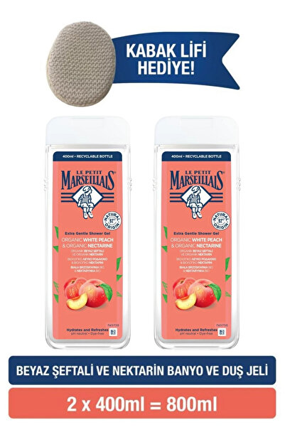 Le Petit Marseillais Beyaz Şeftali Ve Nektarin Duş Jeli 400Ml Lifli X2