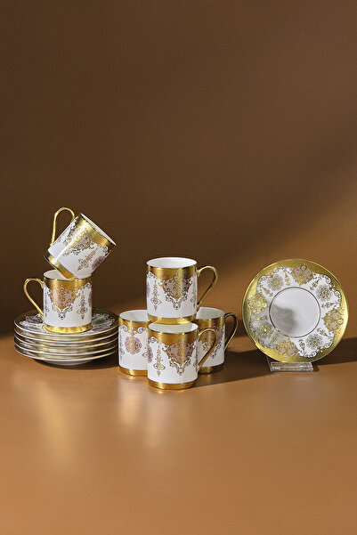 Karaca Set cești de cafea Azile pentru 6 persoane 80 ml