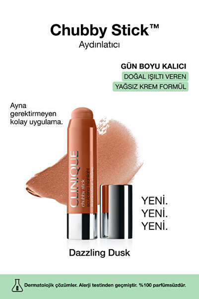 Clinique Chubby Stick™ Aydınlatıcı - Renk: Dazzling Dusk 6g | Yağsız Krem Formül