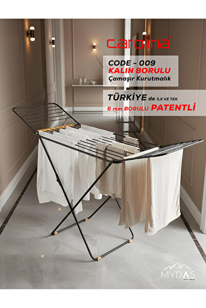 CAROLİNA Çamasir kurutmalik Kalın Borulu Mydas009 Nero Tubo