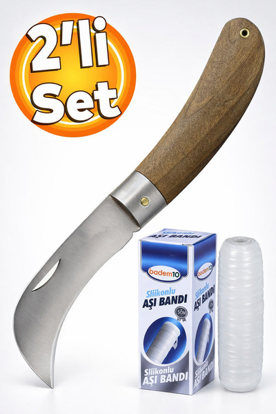 Vaccine Knife Curved Tip Tie Knife Intermediate Knife + Vaccine Tape (SET of 2)