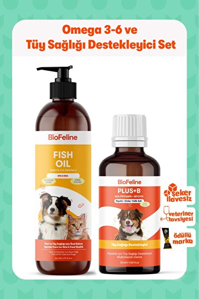 BioFeline Tüy Dökülmesi Azaltıcı ve Parlaklık Artırıcı Köpekler İçin Omega 3-...