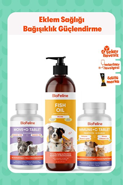 BioFeline Eklem Sertliği ve Bağışıklık Zayıflığı Azaltıcı Kedi ve Köpekler İç...