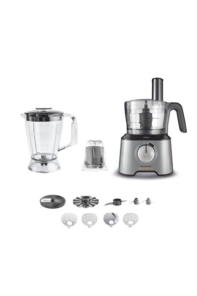 Karaca ماسترمايد باور متعدد الوظائف 10 في 1 محضر طعام رمادي