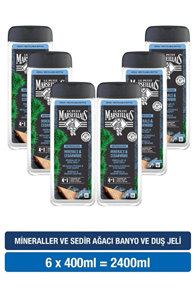 Le Petit Marseillais Mineraller ve Sedir Ağacı Duş Jeli 400 ml x6