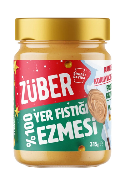 Züber %100 Fıstık Ezmesi 315gr (Kış Temalı Özel Seri-Sınırlı Sayıda)