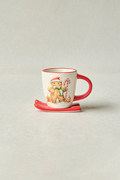 Karaca New Year New Year Cute Cookie Man Coffee Cup 300 ml