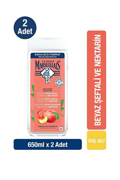 Le Petit Marseillais Duş Jeli Beyaz Şeftali & Nektarin 650 ml x 2