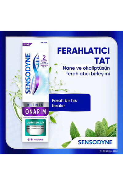 Sensodyne Klinik Onarım Derin Temizlik Diş Macunu 75ml x 2 Adet