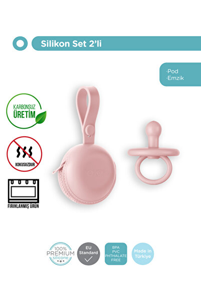 OiOi Pinky Pink Ikili Set Emzik-pod