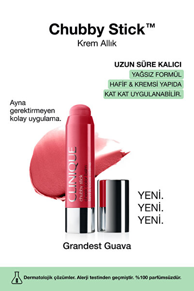 Clinique Chubby Stick™ Cheek Krem Allık - Renk: Grandest Guava 6g | Doğal Gör...