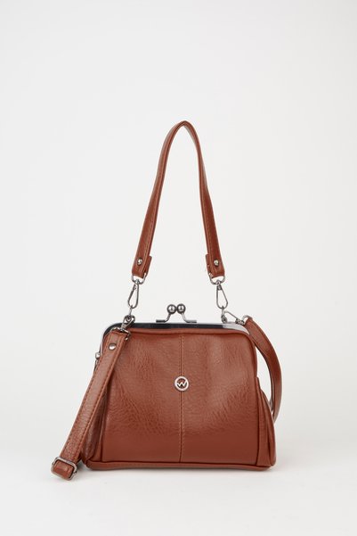 Vivaq Women's Tan Butterfly 4-Compartment Lined Handbag and Shoulder Bag with Zipper Closure