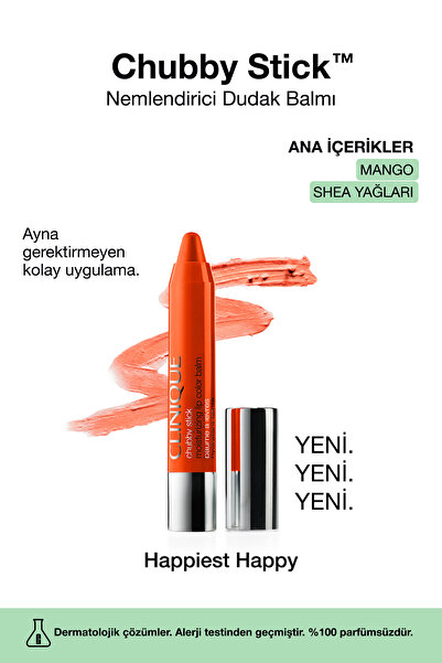 Clinique Chubby Stick™ Nemlendirici Dudak Balmı - Renk: Happiest Happy 3g | M...