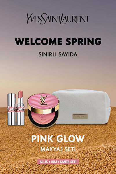 Yves Saint Laurent Pink Glow Çanta Hediyeli Makyaj Seti - Make Me Blush Allık...