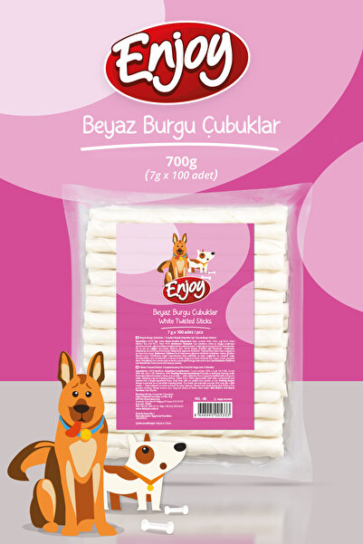 Enjoy Beyaz 100'lü Burgu Çubuklar 700g