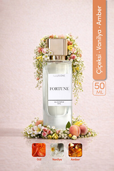 ILLUSIONE FRAGRANCE Fortune Edp Kadın Parfüm 50ml | Vanilya-çiçeksi-amber | N...