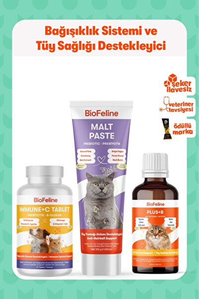 BioFeline Tüy Dökülmesi ve Bağışıklık Zayıflığı Azaltıcı Kediler İçin Destek ...
