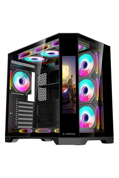 Rampage NOVA 9.16'' Lcd Ekranlı Hub+Kumanda Siyah 7x12cm ARGB Pwm Fan Gaming ...