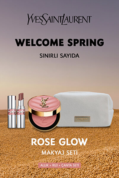 Yves Saint Laurent Rose Glow Çanta Hediyeli Makyaj Seti - Make Me Blush Allık...