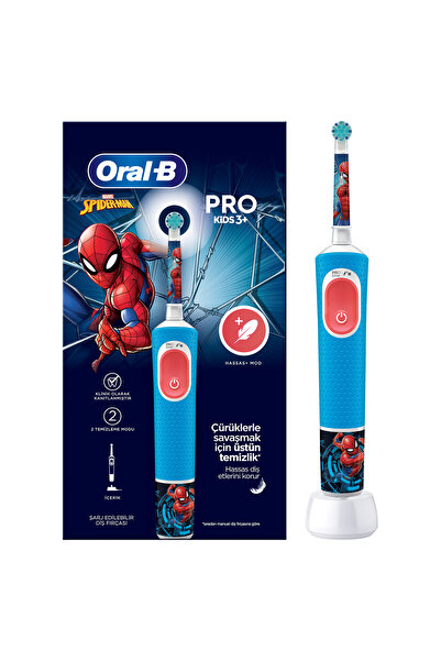 Oral-B Vitality Pro Spiderman Özel Seri Çocuklar İçin Şarj Edilebilir Diş Fır...