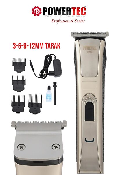 POWERTEC TR-558 Profesyonel Şarjlı Saç Sakal Ense Vücut Tıraş Makinesi