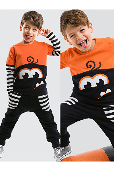 Denokids Σετ φόρμας για αγόρι τσαντάκι ριγέ