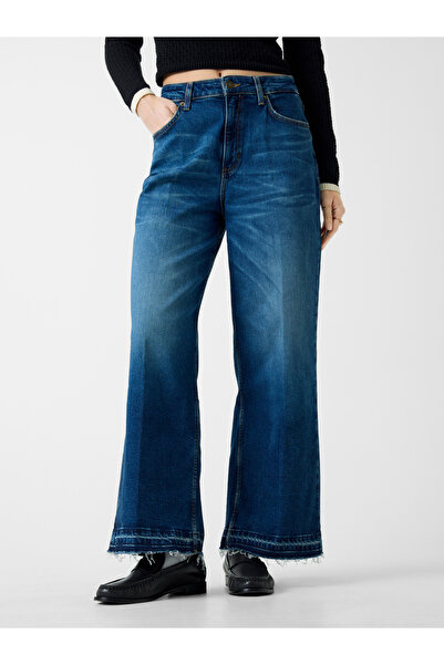 Guess Γυναικείο τζιν μπλε φαρδύ κομμένο W5BA2ZD5RAA-GJEW