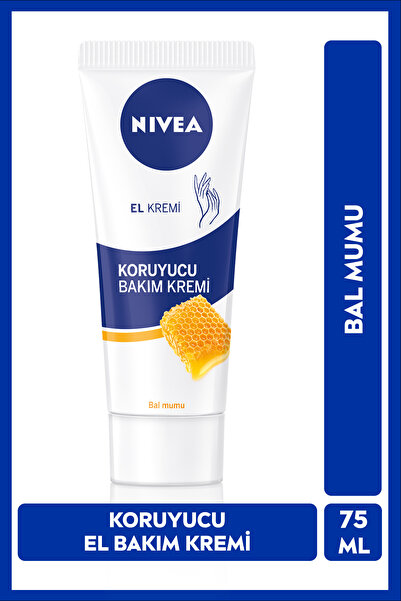 NIVEA Koruyucu El Bakım Kremi Bal Mumu 75ml, Nemlendirici, Yumuşak Cilt, Yağl...