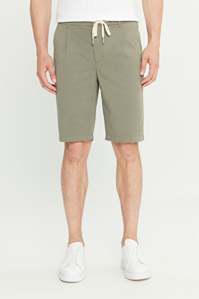 ALTINYILDIZ CLASSICS Бавовняні шорти Slim Fit з вузьким кроєм, зав'язкою на т...