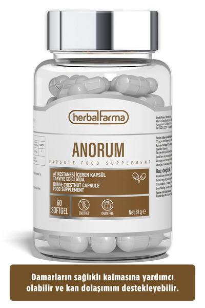 Herbalfarma Anorum At Kestanesi Içeren Kapsül - Dolaşım Ve Destekleyici, Doğa...