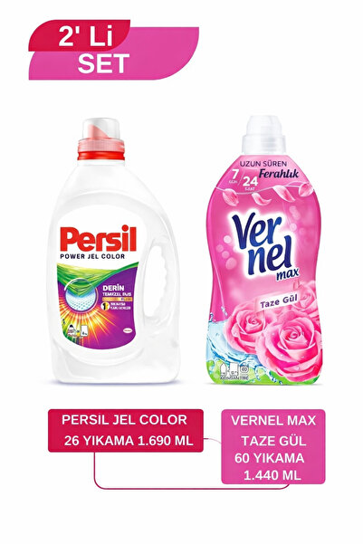 Vernel Max Taze Gül 1,44L + Persil Color Jel 26 Yıkama