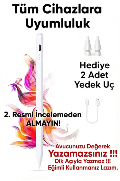 Fibaks (ÜRÜN AÇIKLAMASINI OKUYUN) Dokunmatik Kalem Tüm Cihazlar Tablet Telefo...