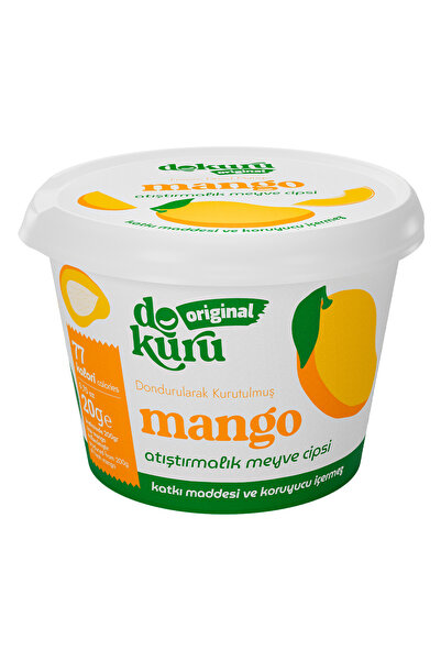 dokuru Mango Kuru Meyve Cipsi - Dondurularak Kurutulmuş Freeze Dried Çıtır Mango