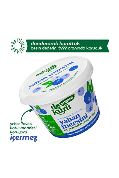 dokuru Yaban Mersini Kuru Meyve Cipsi - Dondurularak Kurutulmuş Freeze Dried Çıtır Yaban Mersini