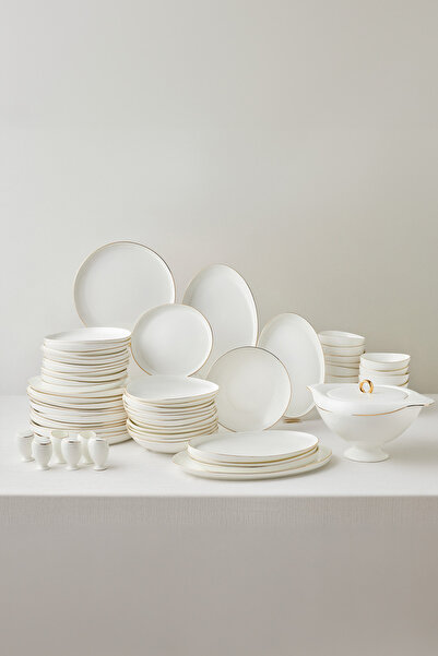 Karaca Fine Pearl Extra Wilderness 62 Parça 12 Kişilik Yemek Takımı Gold