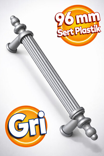 Badem10 (SERT PLASTİK) Polavit 96 Mm Gri Mobilya Mutfak Çekmece Dolap Dolabı ...