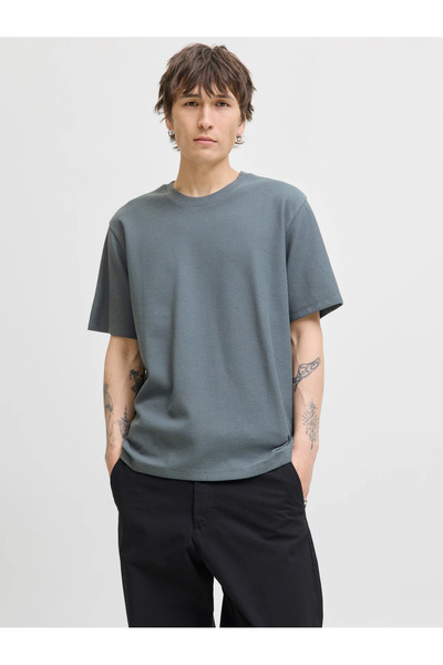 Jack & Jones تي شيرت رجالي دائري محبوك