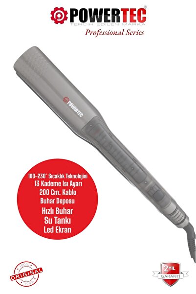 POWERTEC TR-2840 Profesyonel Buharlı Saç Şekillendirici Düzleştirici