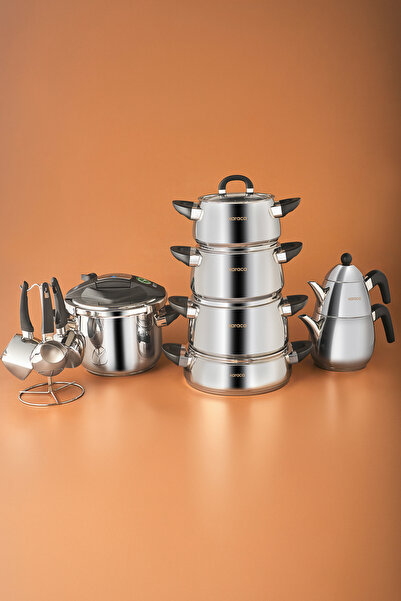 Karaca Tokyo Powersteel 316 Çelik Indüksiyon Tabanlı 17 Parça Çeyiz Seti