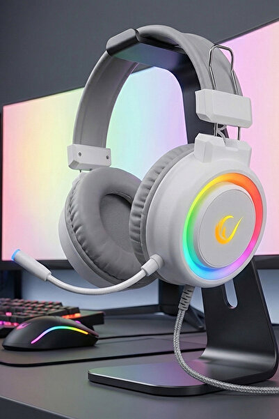 Rampage Sn-r10 Alquıst Beyaz Rgb 3,5mm Mikrofonlu Oyuncu Kulaklık