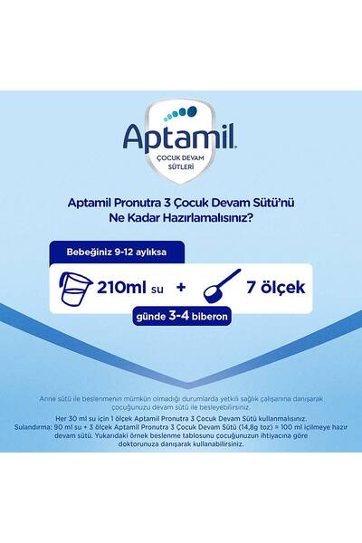 Aptamil 3 Prebiyotikli Devam Sütü 800 Gr