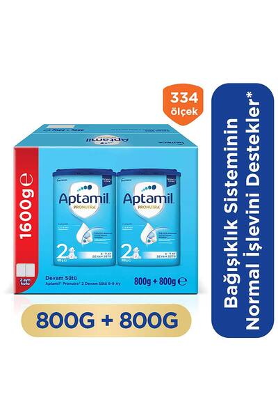 Aptamil 2 Prebiyotikli Devam Sütü 800 X 2 Adet 1600 Gr