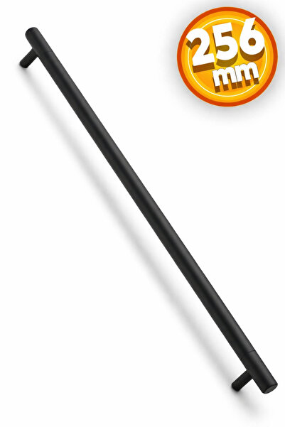 Badem10 Μαύρη ματ μεταλλική λαβή - Hitit Cabinet Cabinet Club 256 mm Μαύρο μέ...