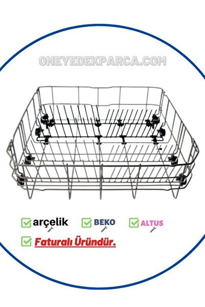 Altus Bulaşık Makinesi Alt Sepeti (gri Renk + Katlanır Tabaklık)
