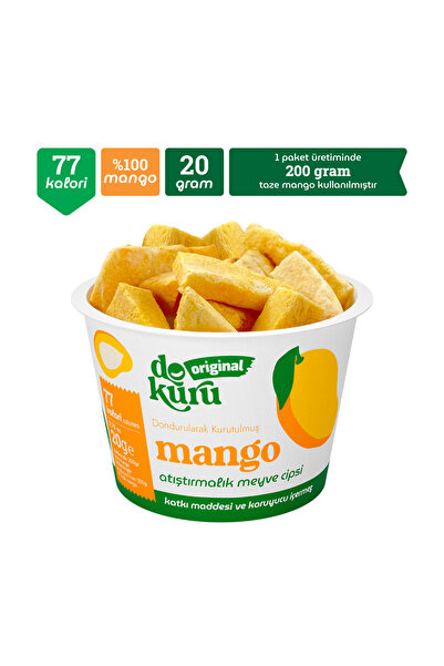 dokuru Mango Kuru Meyve Cipsi - Dondurularak Kurutulmuş Freeze Dried Çıtır Mango
