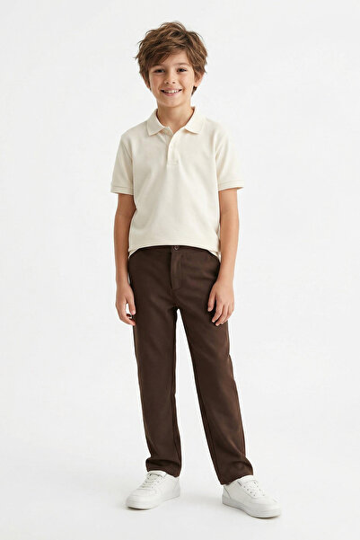 TRENDYOLKIDS Jednobojne tkane pantalone za dečaka za Eid TKDSS26PL00001