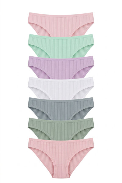 Nicoletta Ženske gaćice 7 komada Sa likrom Pamuk komada Rebrasto Rebrasta ple...