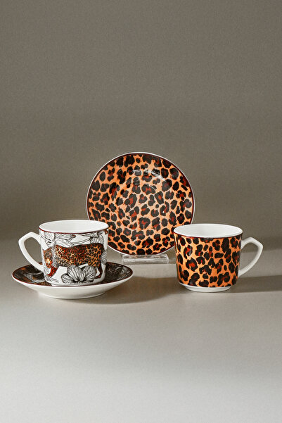 Karaca Tiger 2 Kişilik Kahve Fincan Takımı 80 Ml