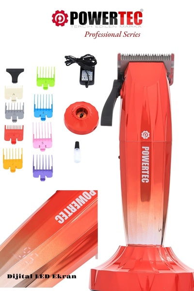 POWERTEC TR-8800 Profesyonel Şarjlı Saç Sakal Tıraş Makinesi